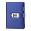 Дневник с кодовым замком из искусственной кожи, формат А6, темно-синий
