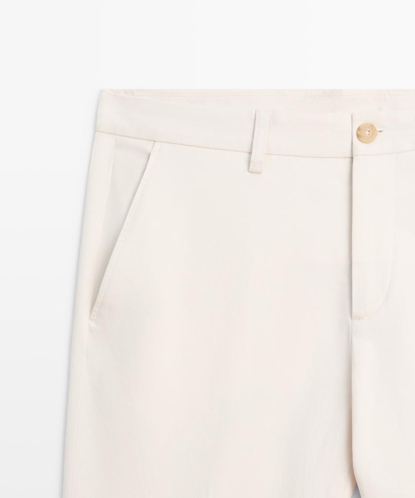 Брюки Masimodutti из смесовой ткани, узкий крой