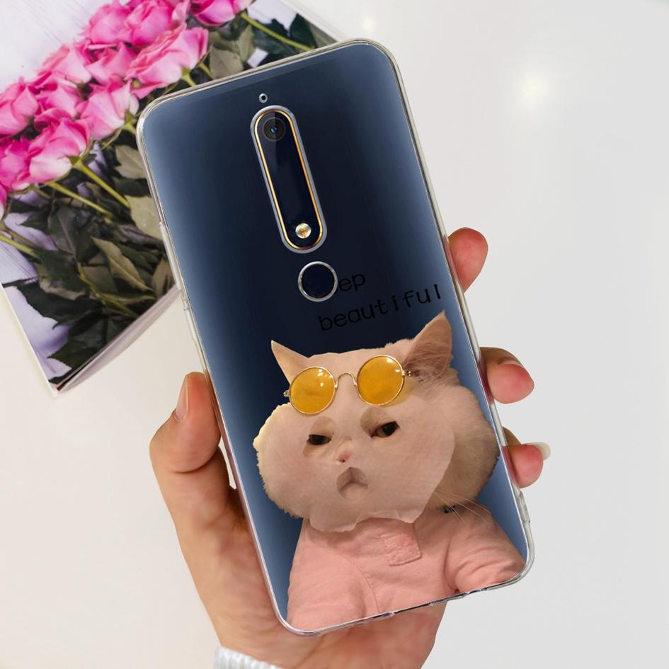 For Nokia 6 2018 Case Fashion Flower Soft Silicone Bumper For Nokia 6.1 Cover TA-1043 TA-1045 TA-1054 TA-1050 TA-1068 Phone Case