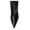 Fashion Knee High Boots Women Snake Leather Sexy Point Winter Tall Long Party Shoes Female Trends Black Cowboy Cowgirls Boot