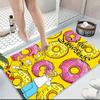 Simpsons Doughnut Adventure Carpet Rug Soft Washable Antislip Home Living Room Sofa Mats Personalized Christmas Rug