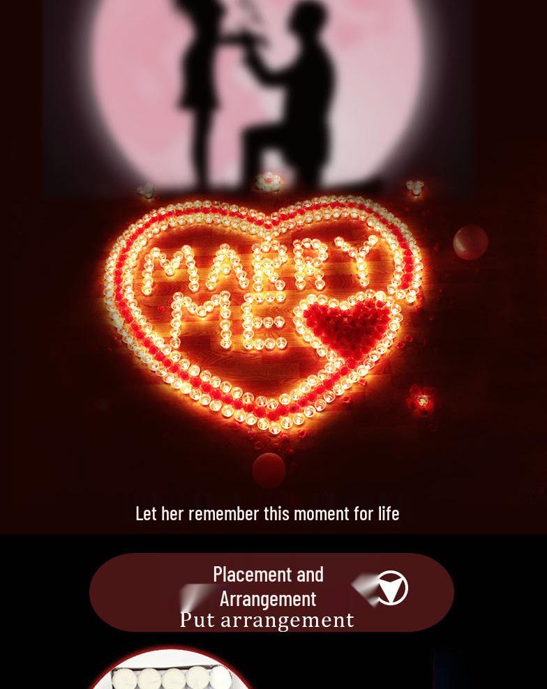 Циси День святого Валентина Романтические свечи-розы в форме сердца для признания в любви, предложения руки и сердца или украшения на день рождения.