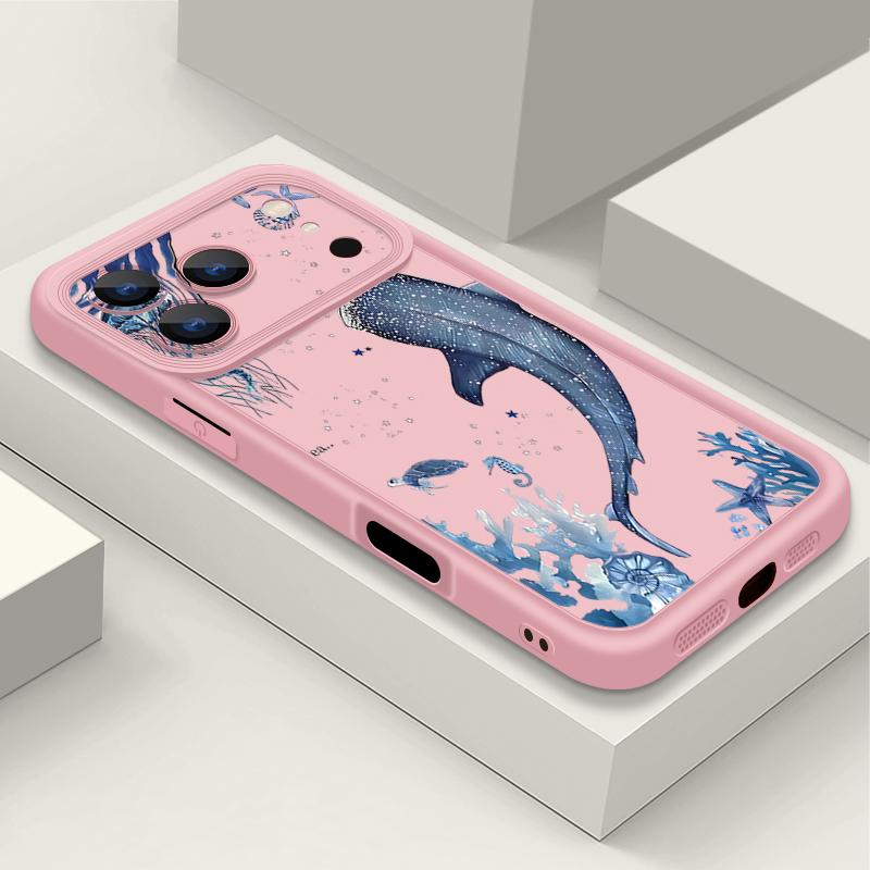 Чехол для iPhone 17 Pro Max с узором "Кит и Коралл", противоударный, силиконовый, мягкий чехол для Funda iPhone 16 Pro Max 11 12 13 14 15 16E Air