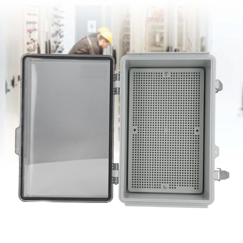IP67 Water Proof Plastic Enclosure Junction Box, ABS Material, Stainless Steel, 6.89 .83x4.33in, Grid Mounting Panel, Outdoor Junction Box for Elect