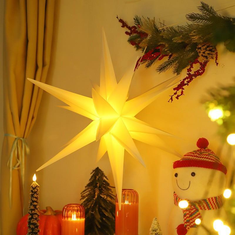 3D Multi-Angle LED Star Hanging Light Outdoor Garden Christmas Decor IP55 Waterproof