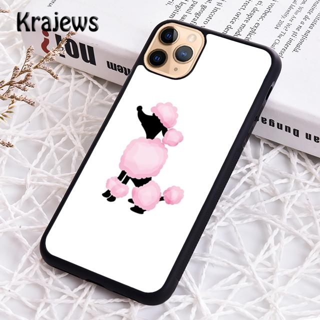 Krajews Cartoon Poodles Pattern Soft Phone Case Cover For IPhone 18 17 Air 16 15 14 plus 11 12 13 pro max coque Fundas