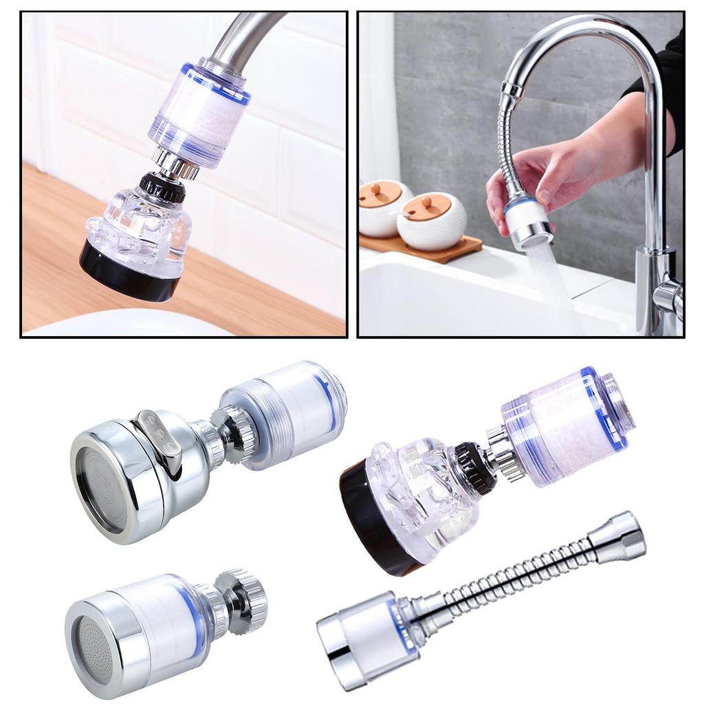 360 Rotation Tap Faucet Water Filter Reduces PP Cotton Calcium Sulfite