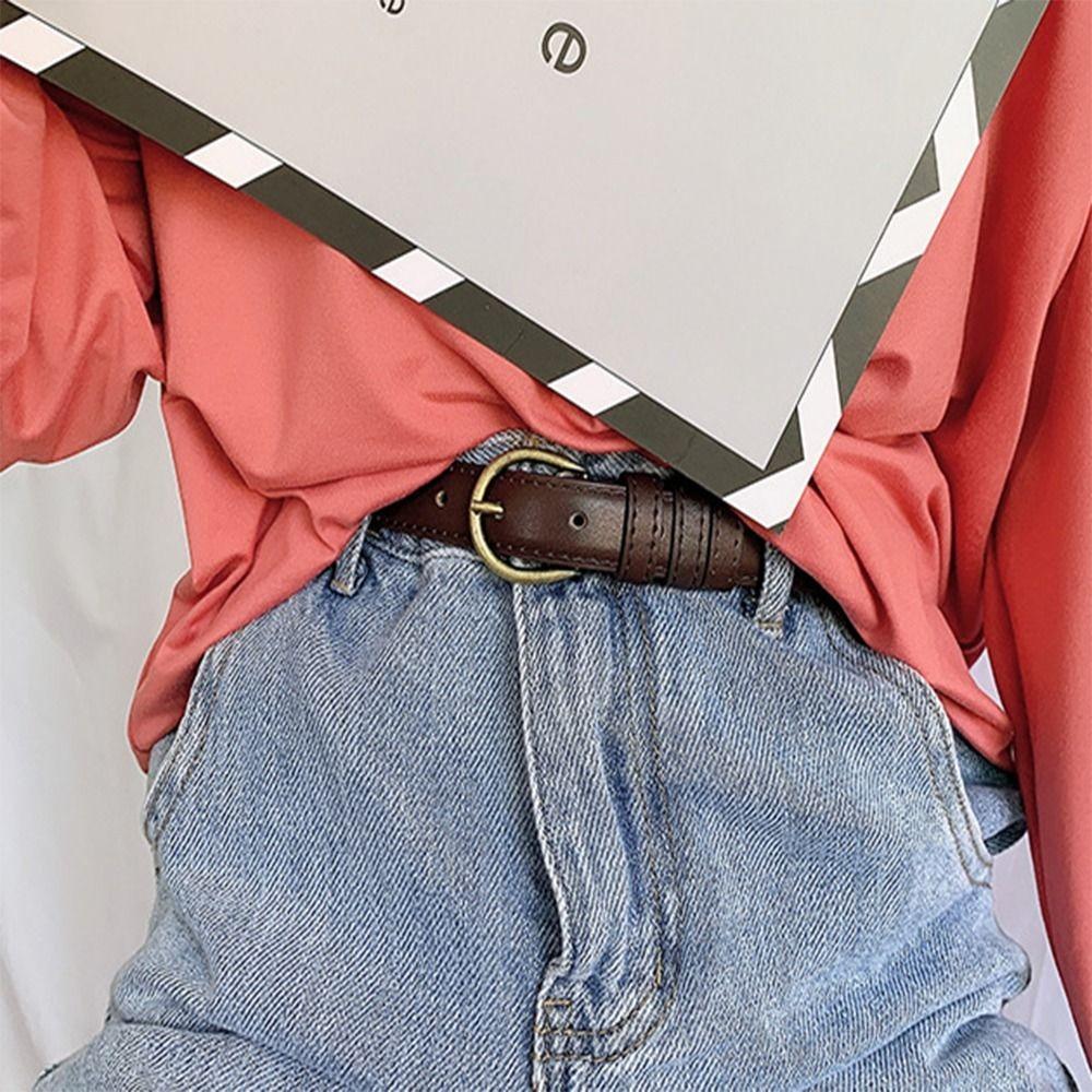 Новый ремень из ПУ кожи, роскошный дизайн, ретро стиль, пряжка-штифт, пояс, универсальный, повседневный, женский пояс, женский