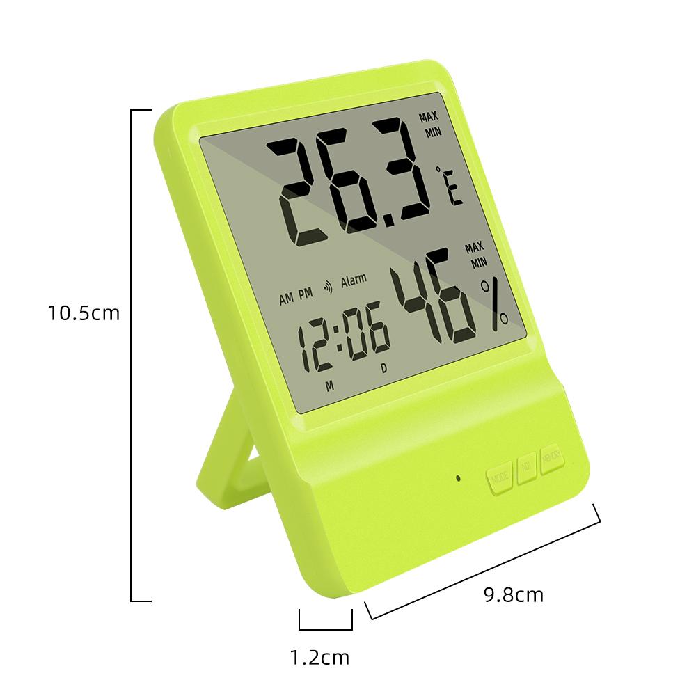 Многофункциональный измеритель температуры и влажности с ЖК-дисплеем, электронные часы с термометром и гигрометром для домашнего интерьера