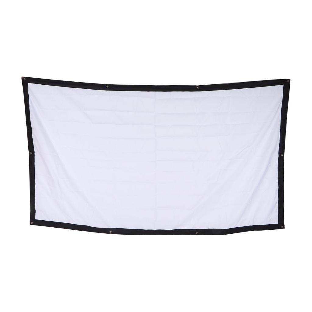 Outdoor Movie Screen 100in Foldable AntiCrease 16:9 Portable Curtain for Home Theater