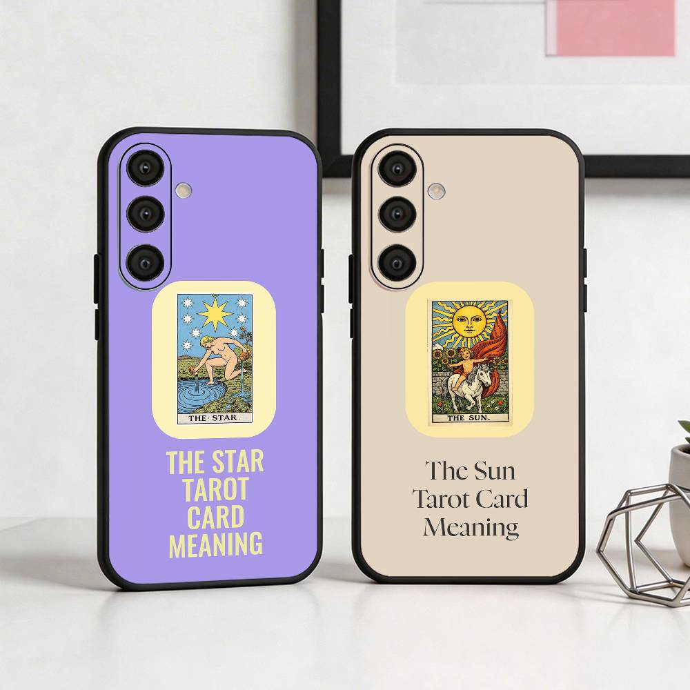 Чехол для телефона с египетской тематикой (Таро) для Samsung A73,72,71,A52,51,40,41,A22,A32,31,A13, Мягкий черный корпус