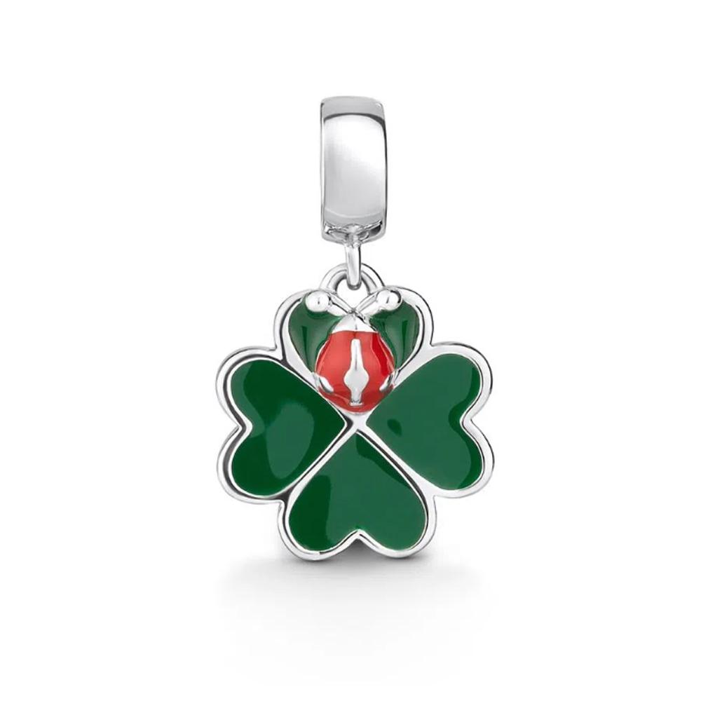 Copper Oriental Green Hollow Lucky Clover Charm Pearl Talisman Pendant Fit For Original Bracelet Necklace Diy Boutiquejewelry