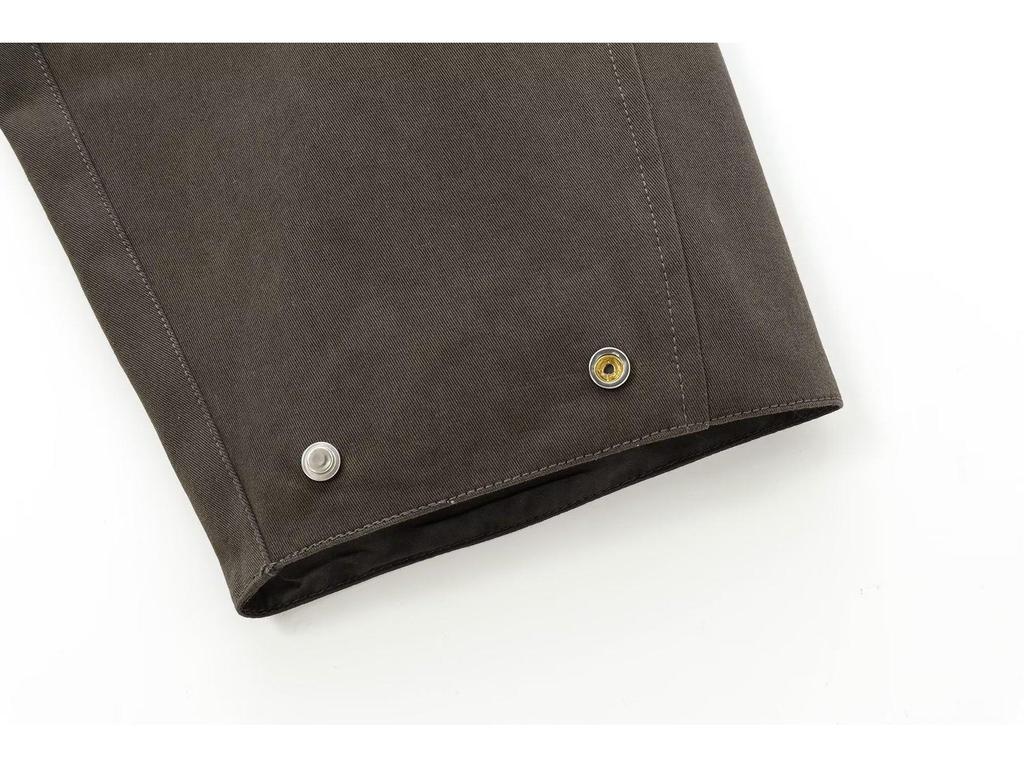 Женская ретро куртка из вощеной кожи с вельветовым воротником 2025 - Европейский и американский повседневный стиль