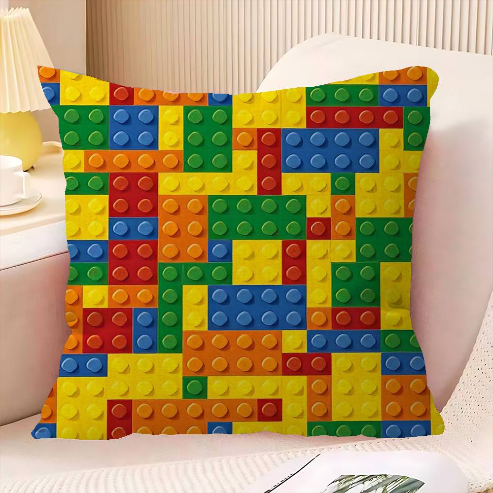 Building Toys Pillow Gifts Home Office Furnishings Bedroom Sofa Car Cushion Cover Case 45x45cm