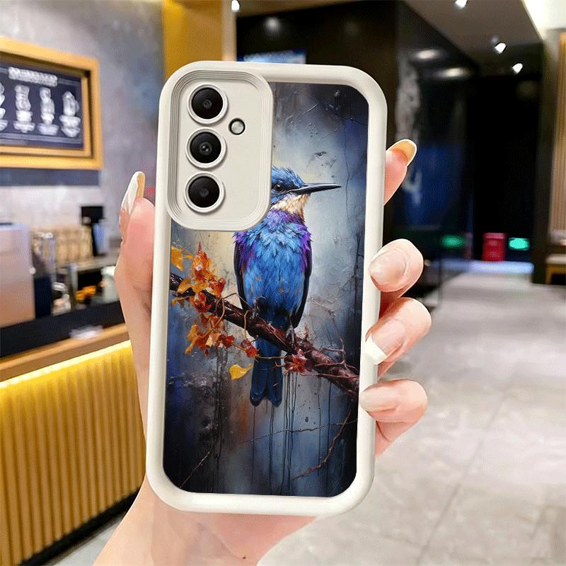Чехол для телефона Samsung Galaxy S26 S25 Ultra S24 FE Стиль масляной живописи с птицами Оболочка S23 Plus S22 + S21 S20 5G Мягкий силикон Funda