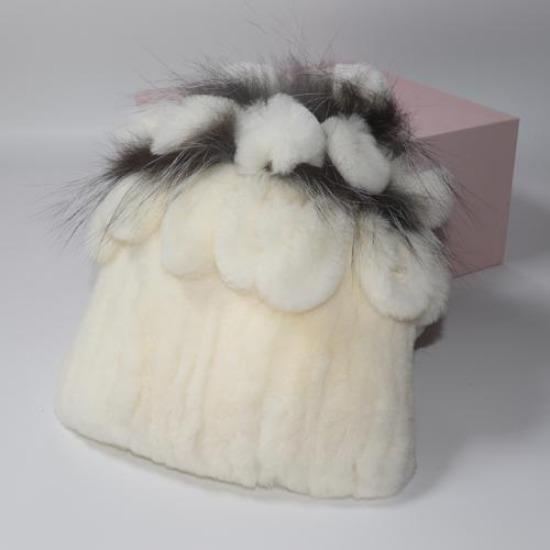 Горячая Распродажа Россия Зима Качество Натуральная Меховая Шапка Натуральная Теплая Шапка из Меха Кролика Рекс Леди Теплая Вязаная Подлинная Шапка из Меха Кролика Рекс