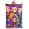 Huntrix K-pop Охотники на демонов Мира Зои Руми Одеяло Пикник Фланелевое Одеяло-накидка Для Улицы Мягкий Дизайн Качество Покрывало Подарок