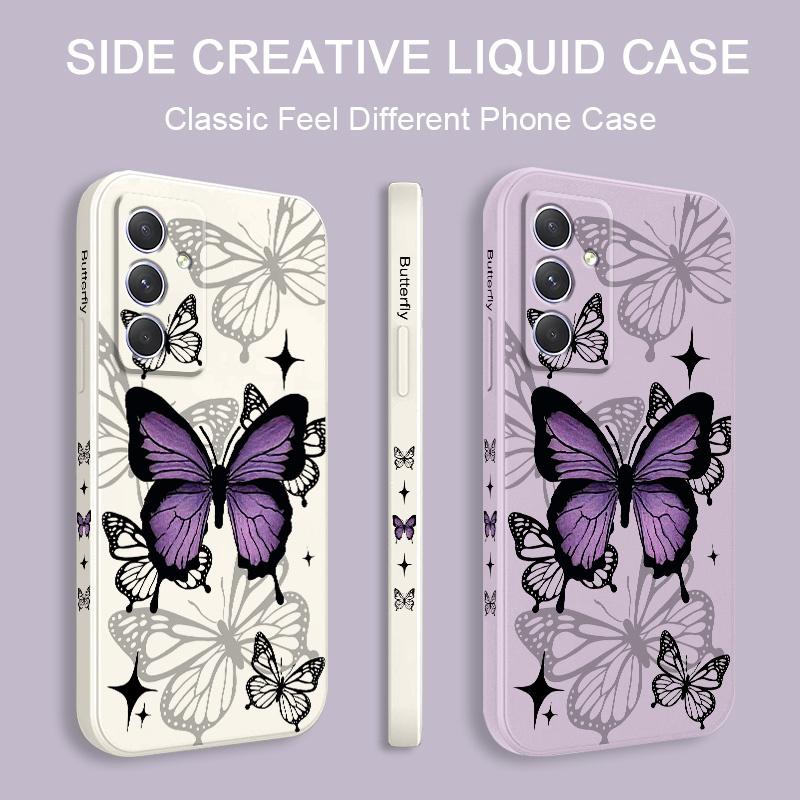 Flying Butterfly  Phone Case For Samsung Galaxy A37 A57 Liquid Silicone Cover
