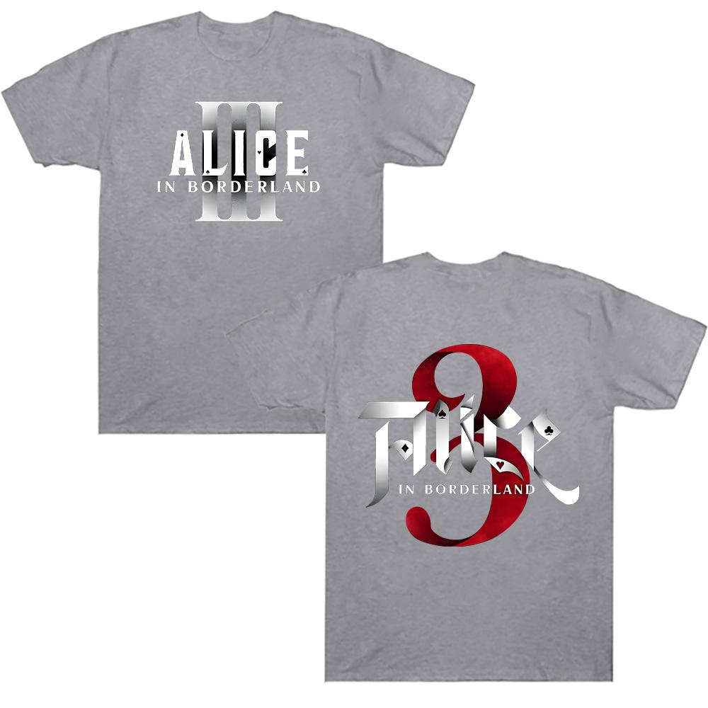 Alice in Borderland 3 Cotton T-shirt Suitable for Both Men and Women, Men's Short-sleeved T-shirt, Fashionable Y2K T-shirt