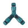 4 quick connector with switch three-way valve shunt water separator one in and two out repair connector accessories Y-shaped tee nipple +4-point quic