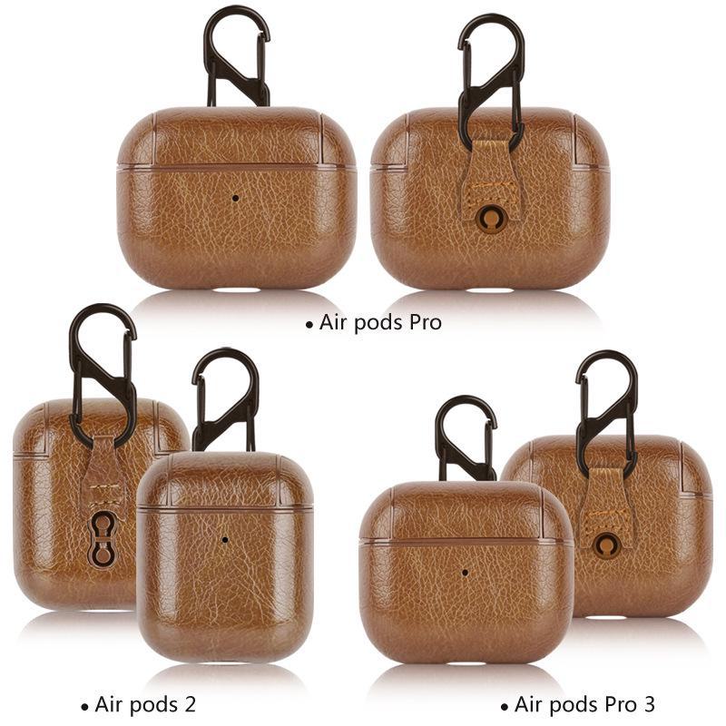 Кожаный защитный чехол для Apple AirPods 2/3/4/Pro2 — доступен в четырех цветах