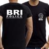 Французские Специальные Элитные Силы Франция RAID BRI Подразделение Футболка с коротким рукавом Повседневная 100% Хлопок Круглый вырез Летняя Мужская Футболка Размер S-3XL