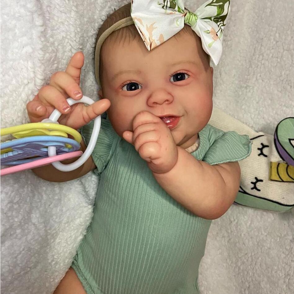 BZDOLL 3D-Paint Skin with Vein Soft Silicone Reborn Baby Doll Realistic 60cm Princess Toddler Handmade Bebe Girl Gift Toy