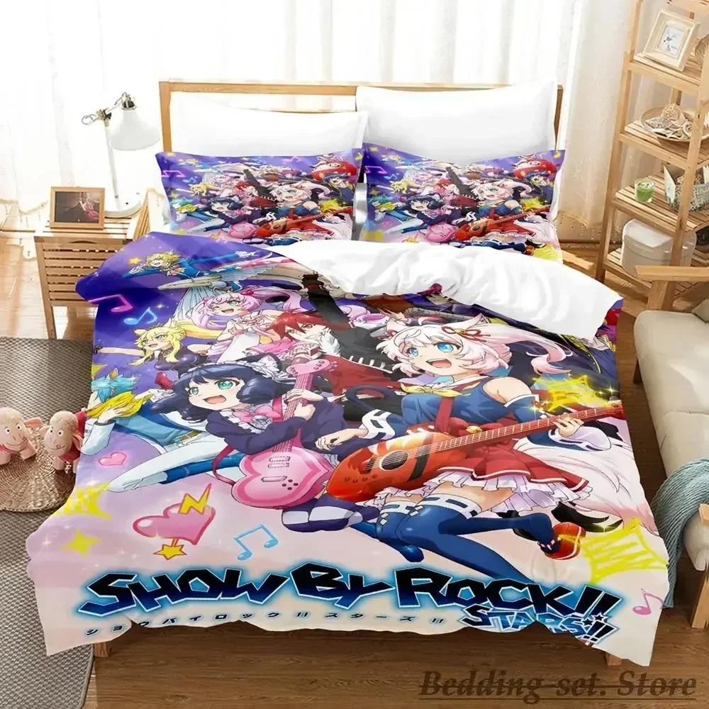 Аниме Комплект Постельного Белья Bed Show By Rock! Комплект постельного белья Односпальный Полуторный Двуспальный Кинг-сайз Комплект для кровати Взрослый Детский Спальня Комплекты пододеяльников