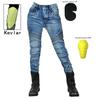 VOLERO+Motorcycle Wash Jeans Women's Vintage Motorcycle Casual Riding Pants+Kevlar Anti Wear And Anti Drop