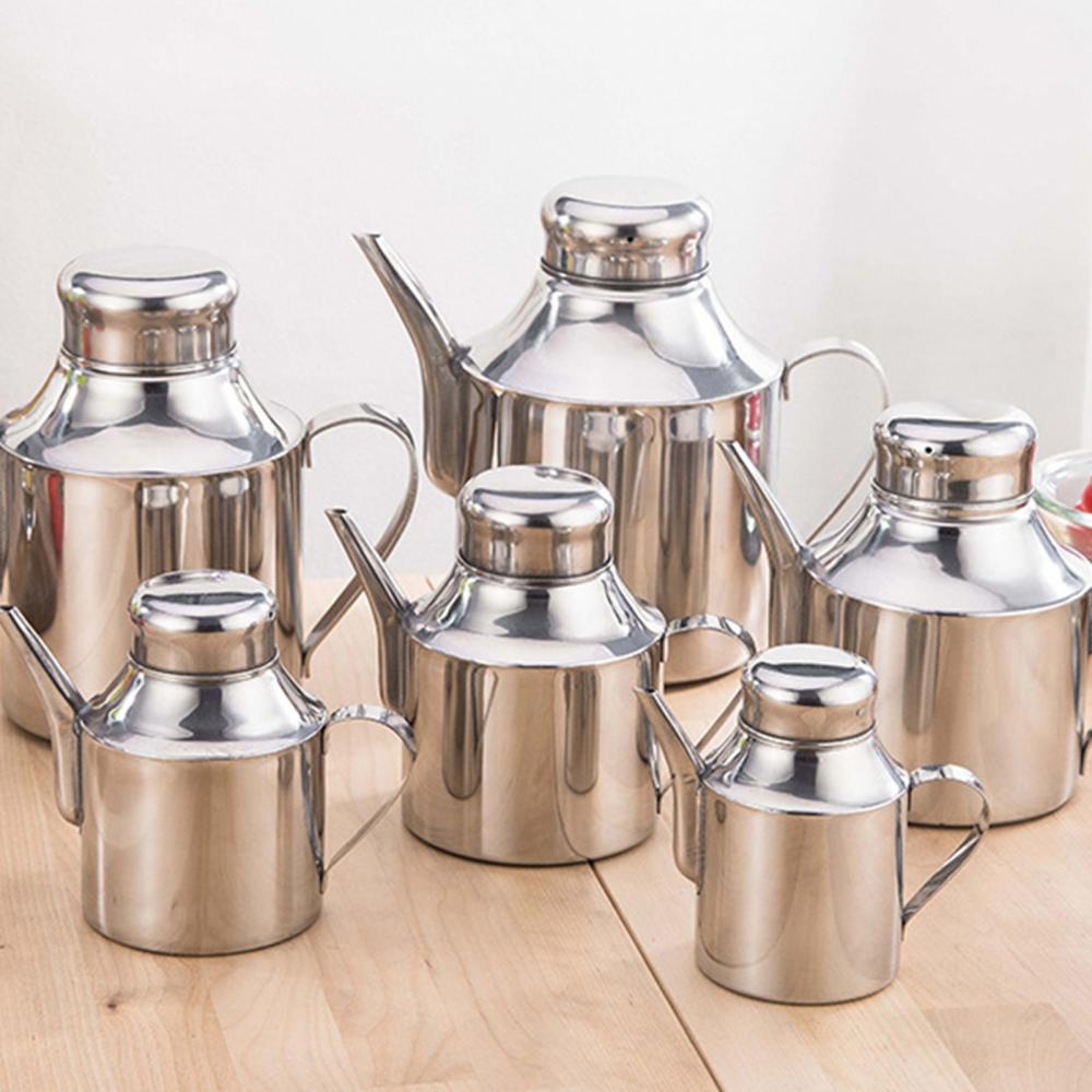 Бутылка Кухонные принадлежности Хранение Барабанного типа Масло Оливки Кастрюли Диспенсер Уксус Многоцелевой Дозатор Из Нержавеющей Стали