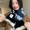 Korean Style Knitted Stripe Scarf Thickened Women Winter Scarves Multicolor Cashmere Shawl  Girls