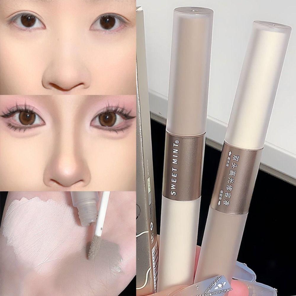 Двусторонний бронзатор-хайлайтер, осветляющий тени для носа, крем для макияжа