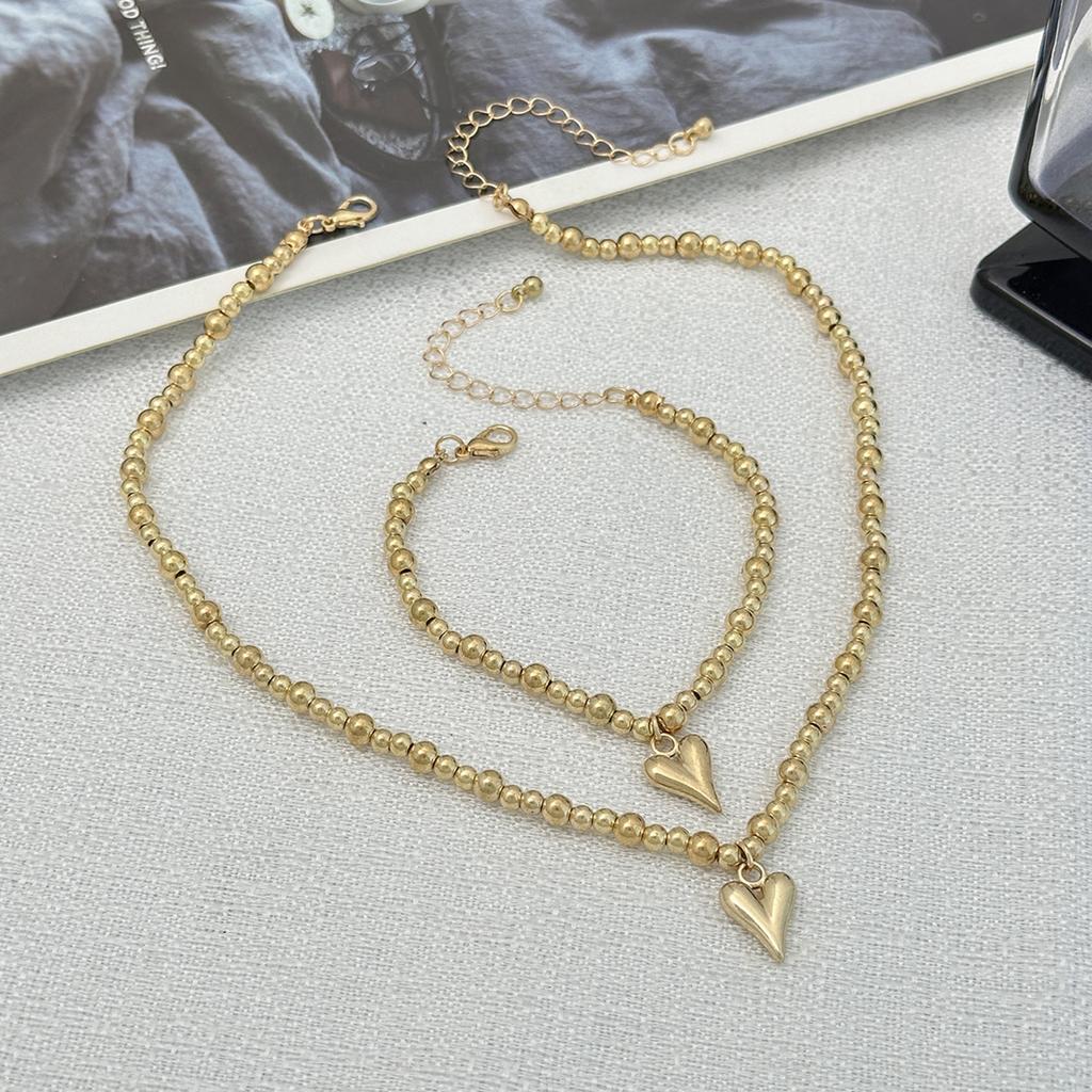 Accessories Beaded Bead Necklace For Women, Versatile Collarbone Love Necklace