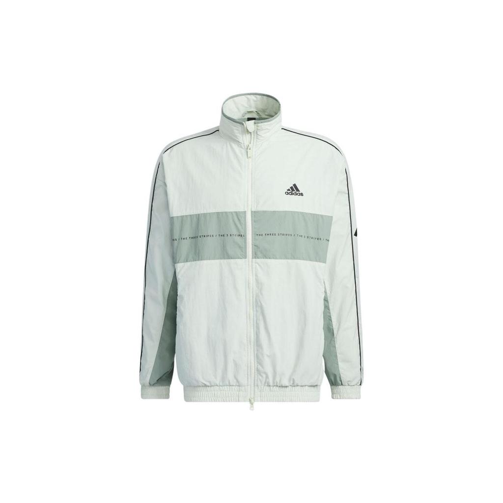 adidas Куртка с длинными рукавами с цветным принтом логотипа Куртки унисекс Льняно-зеленый IA9427
