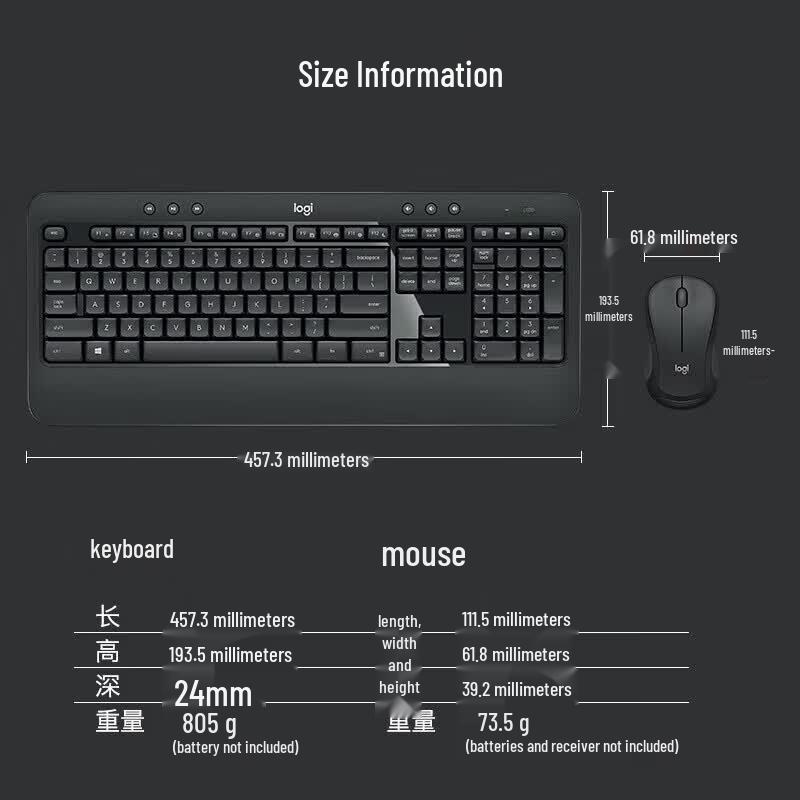 Беспроводной комплект клавиатуры и мыши Logitech MK540 Advanced