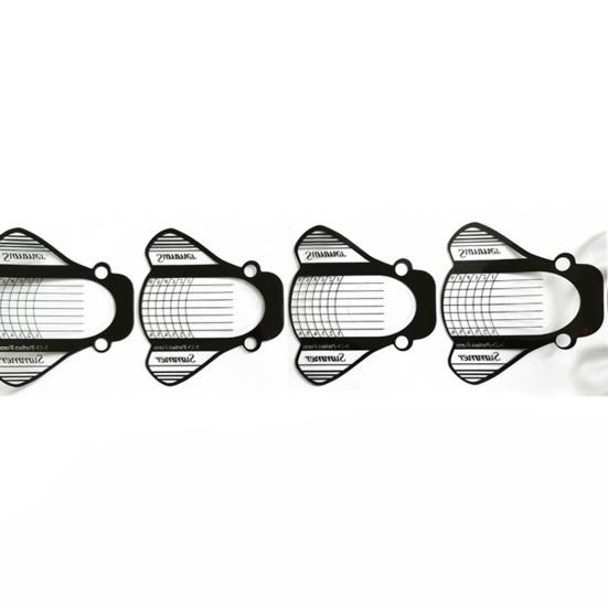 50 шт. модные прочные липкие пластиковые формы для ногтей, удлиненные, УФ-гелевые формы, бумажные наклейки, принадлежности