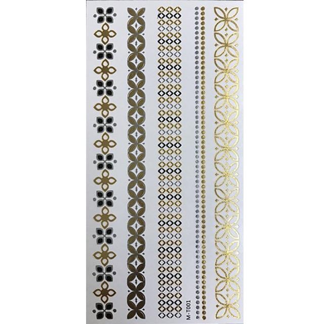 Metallic Gold Butterfly Tattoo Silver Waterproof Temporary Tattoos Stickers On The Body Women Men Boho Resort Style