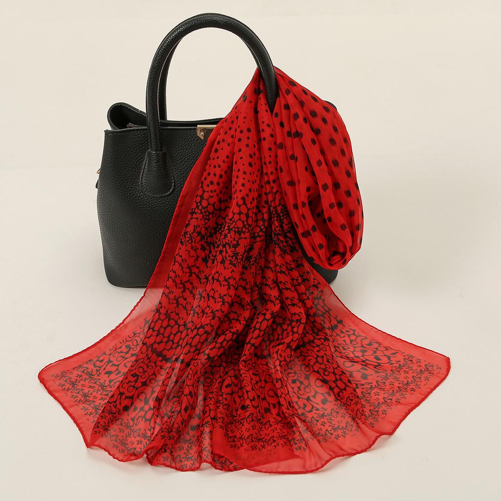 Весенний шифоновый шарф с принтом, пляжная шаль с цветочным принтом, легкий шейный платок, летний шарф-шаль для защиты шеи от солнца, 150*50см