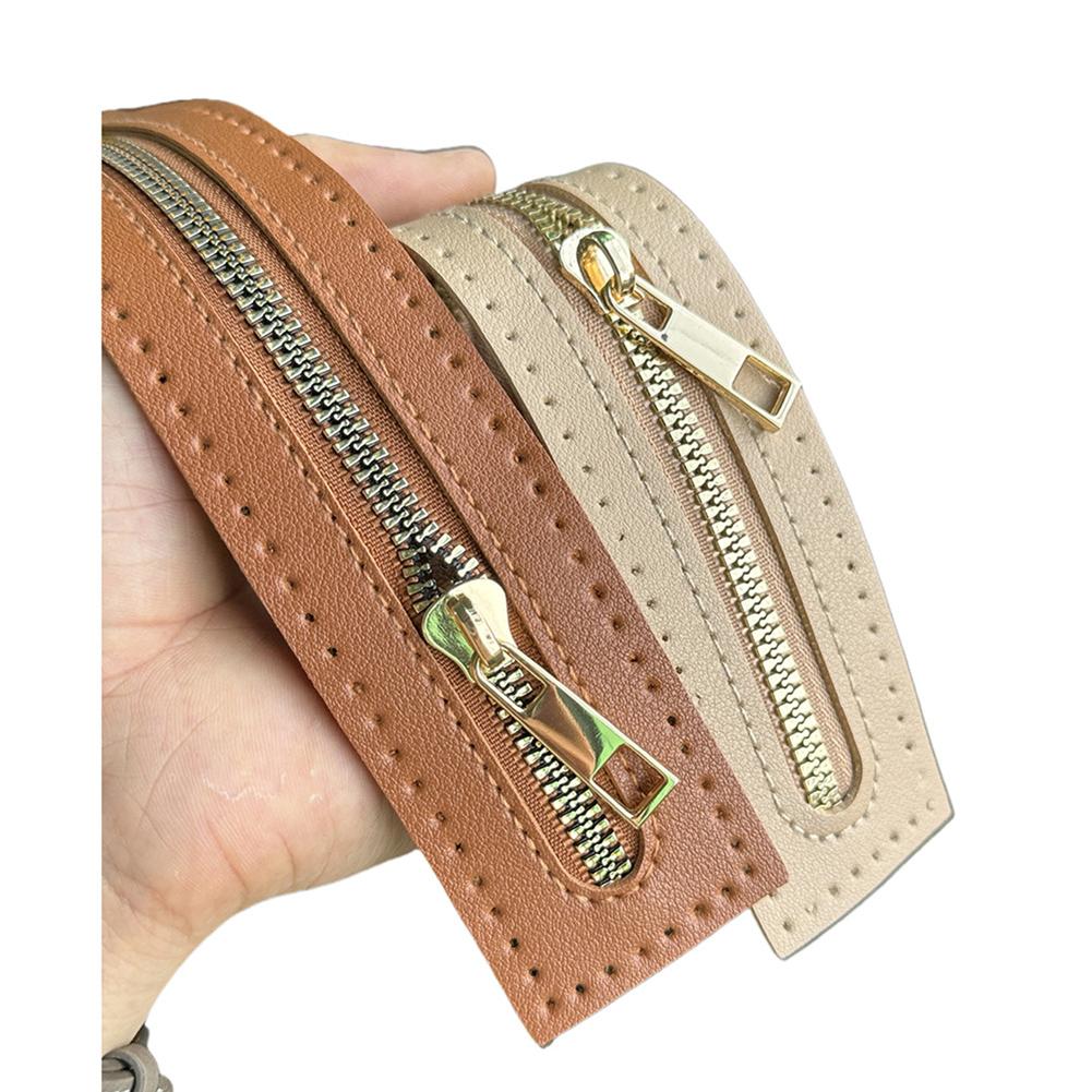 Многоцветная искусственная кожа, прошитая вручную, молния, сделай сам, сумка-молния, сменная, мягкая кожаная сумка-молния, модификация, аксессуар