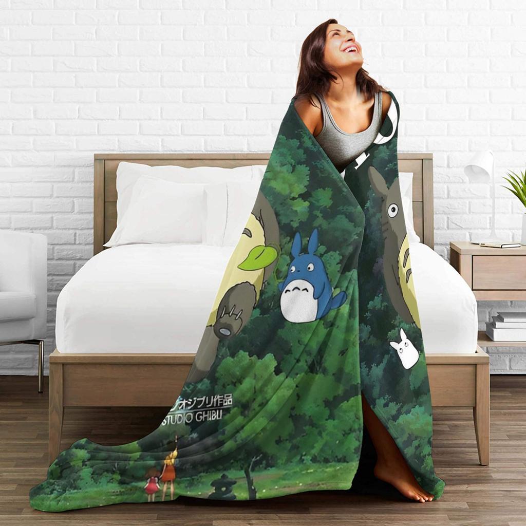 Мультяшное Смешное Милое Одеяло Т-Тоторо Шерстяной Плед Одеяла Спальня Диван С принтом Ультрамягкий Теплый Покрывало,