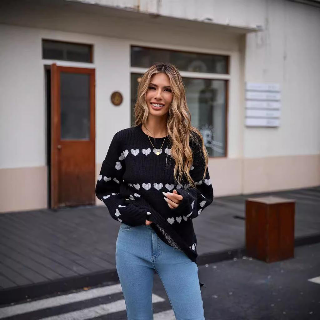 Женский осенне-зимний трикотаж Love Fashion Пуловер Свитер с длинными рукавами