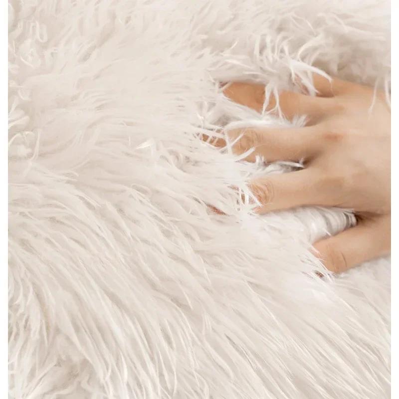 1 шт. Зимний плюшевый чехол для дивана, роскошный мягкий коврик из овечьей шерсти, нескользящий чехол для дивана в форме буквы L для гостиной