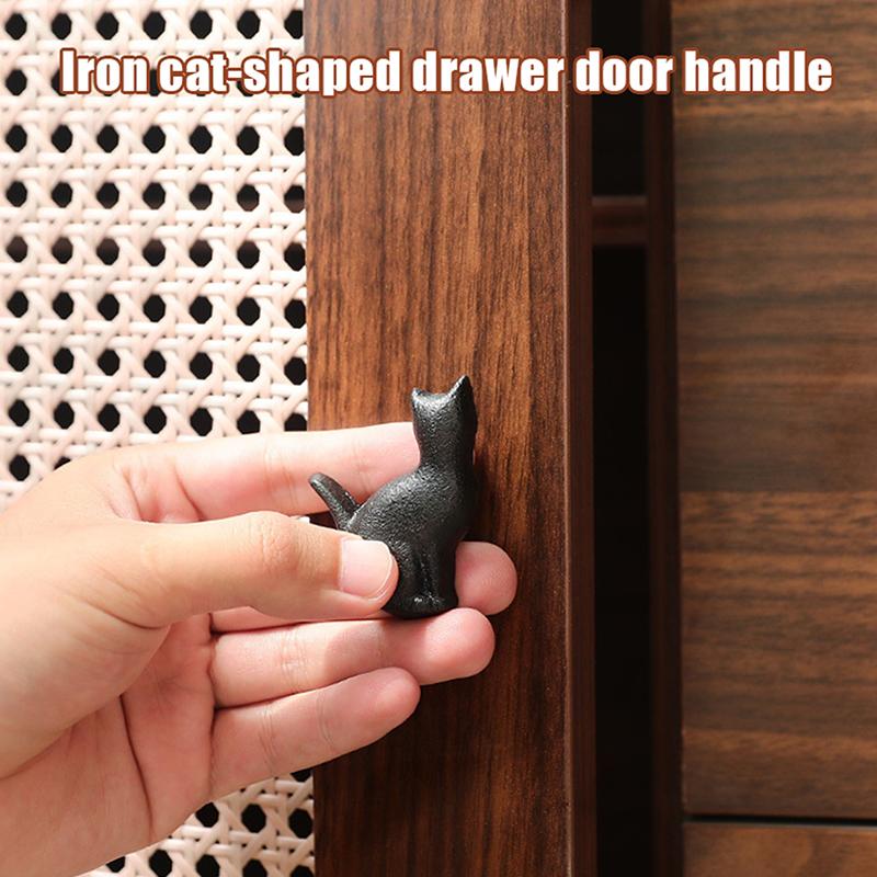 Матовые черные чугунные ручки для ящиков шкафа/винного шкафа, американские минималистичные креативные металлические ручки для дверцы мебели