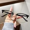H16178 Men'S Eyebrows Retro Glasses Frame Myopia Women Can Match Glasses Flat Light Half Frame Glasses