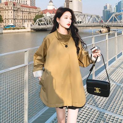 Женская ветровка, женское пальто средней длины, новое повседневное пальто на весну и осень