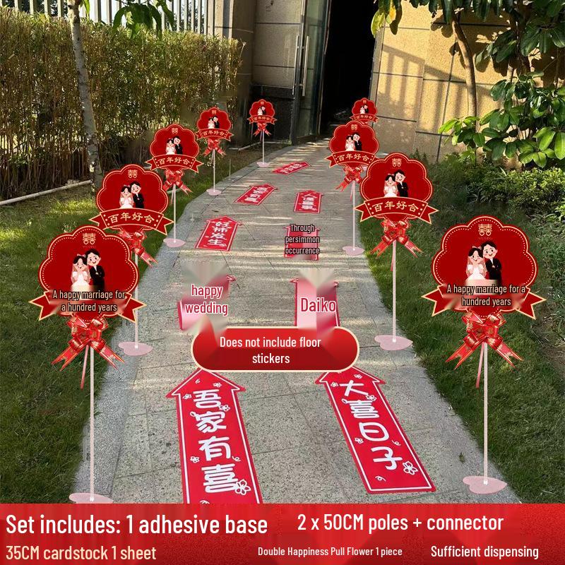 Rural Wedding Reception Road Sign Decoration Supplies