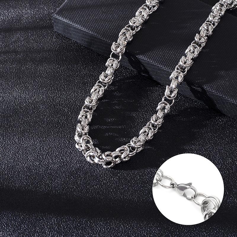 Легкое роскошное мужское колье, универсальная цепочка из титановой стали