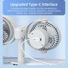 Xiaomi Portable Dual-Head Clamp Fan USB C Rechargeable Desktop Fan 360° Adjustment Angle 5-speed Wind for Bedroom Office Travel Summer