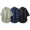 Мужская футболка 2026 года с пятью рукавами и отложным воротником, короткий рукав, для весны/лета - Свободная, повседневная, дышащая.