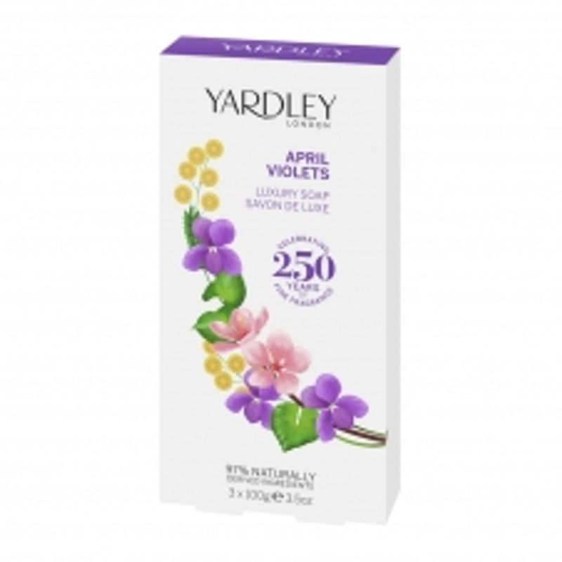 Yardley London April Violet Роскошное мыло 100 г x 3 (Комплектный продукт)